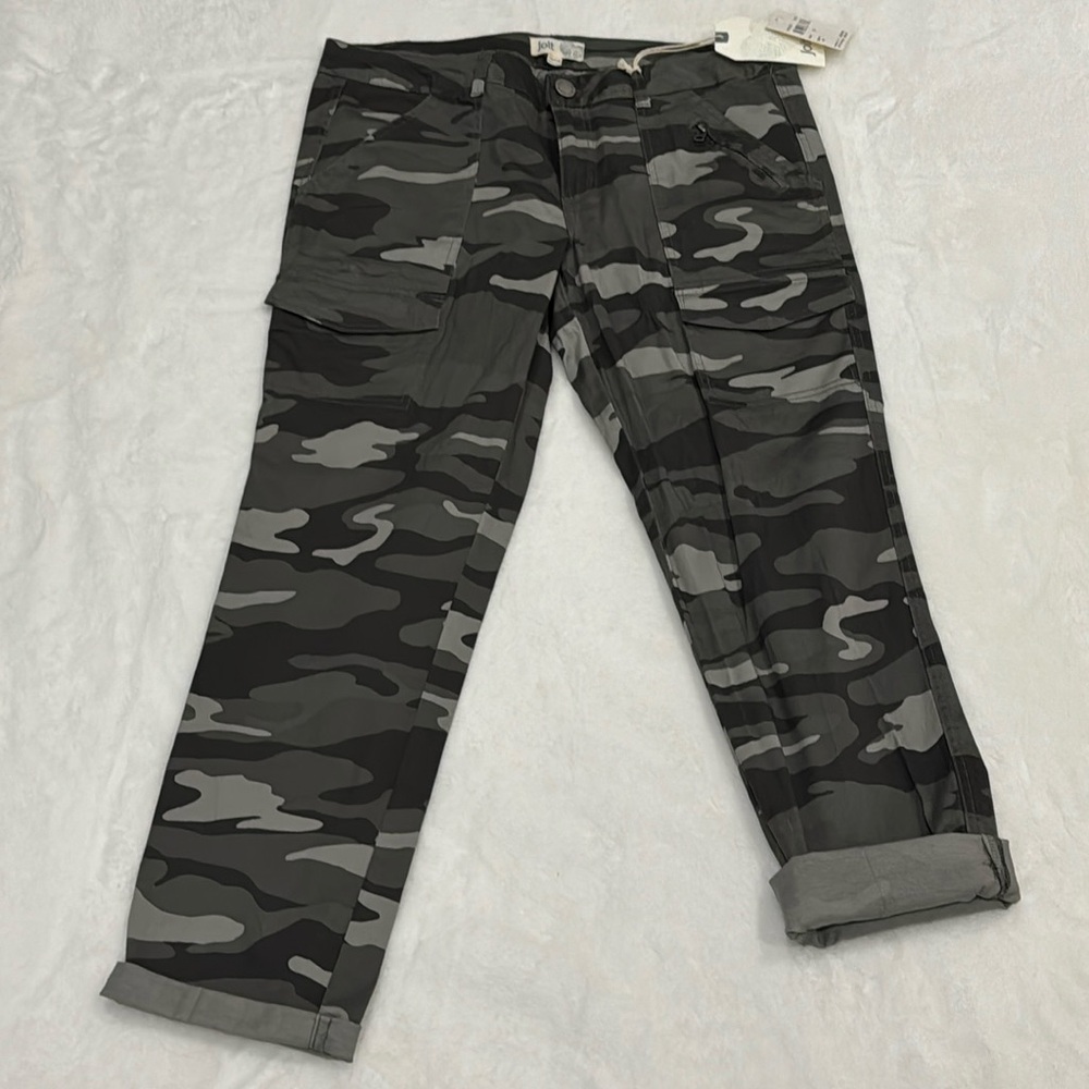 Jolt Camouflage Cargo Pants - Black and Gray